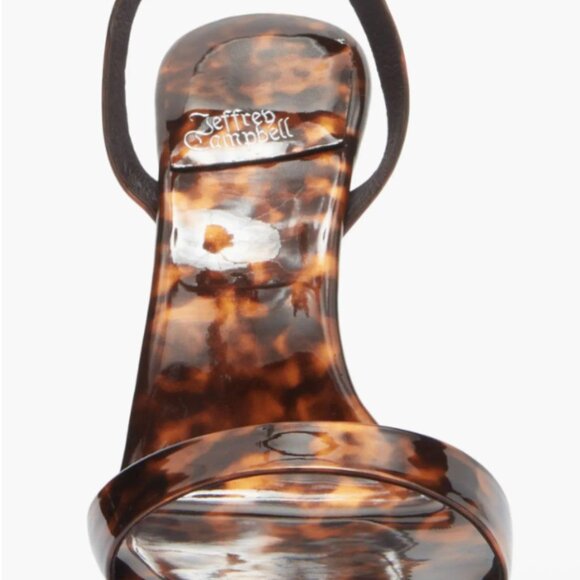 Tortoise Blossmz Ankle Strap Satin Sandal Jeffrey Campbell SIZE 7- NWT - Picture 3 of 4